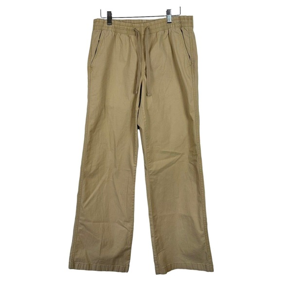 L.L. Bean Pants & Jumpsuits Ll Bean Favorite Fit Pants Women Tall Khaki Tan Wide Leg Chinos